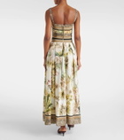 Elie Saab Printed cotton maxi skirt