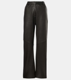 The Sei Leather straight pants
