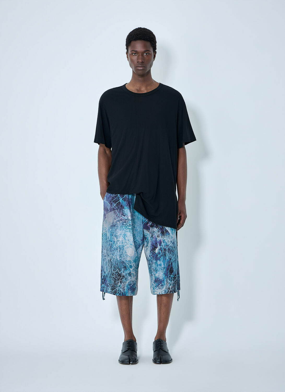 Yohji Yamamoto Diorama Jersey Asymmetry Hem T-Shirt