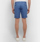 Incotex - Slim-Fit Garment-Dyed Linen and Cotton-Blend Shorts - Men - Blue