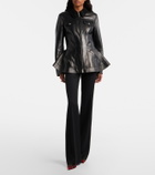 McQueen Peplum leather jacket