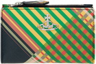 Vivienne Westwood Multicolor Saff Print Slim Flap Card Holder