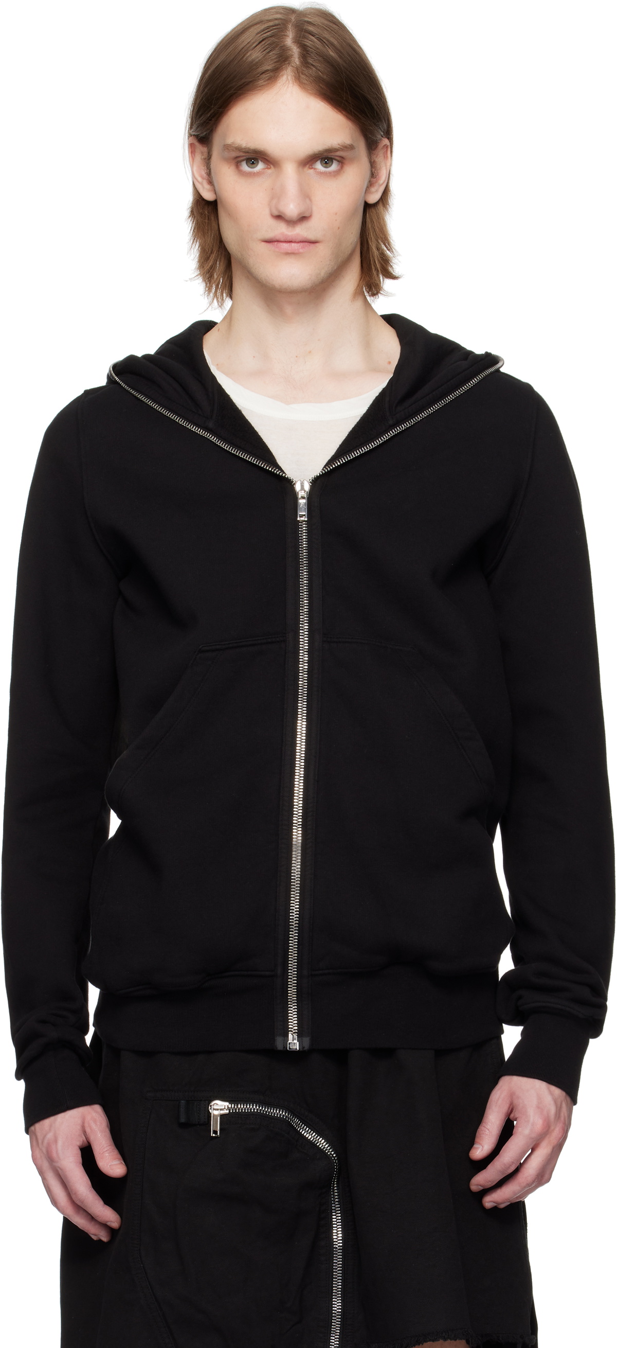 Rick Owens DRKSHDW Black Hollywood Zip Hoodie Rick Owens Drkshdw