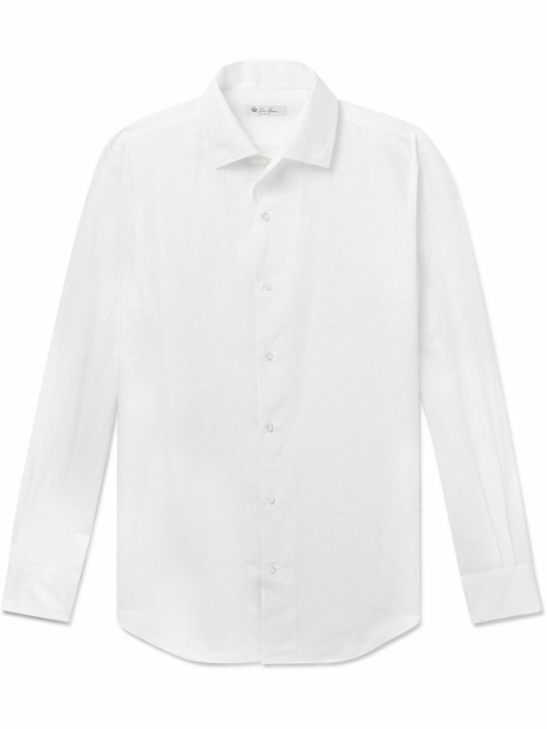 Photo: Loro Piana - André Linen and Cotton-Blend Shirt - White