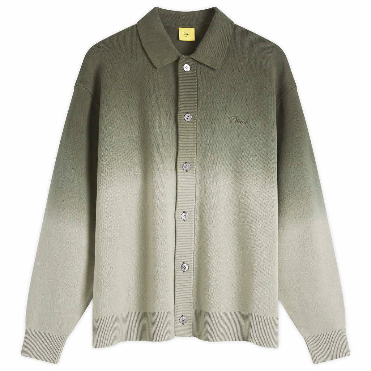 Dime Men's Dipped Cardigan in Sage Dime