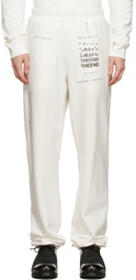 TAKAHIROMIYASHITA TheSoloist. White Geometric Morse Code Sweatpants