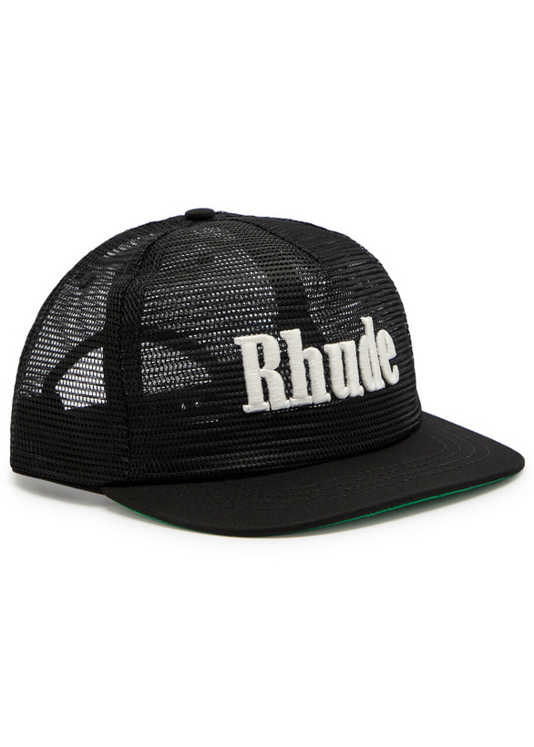 Photo: Rhude Logo-embroidered Mesh cap - Black And White - One Size