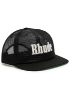 Rhude Logo-embroidered Mesh cap - Black And White - One Size
