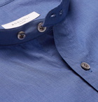 Boglioli - Grandad-Collar End-On-End Cotton Shirt - Men - Navy