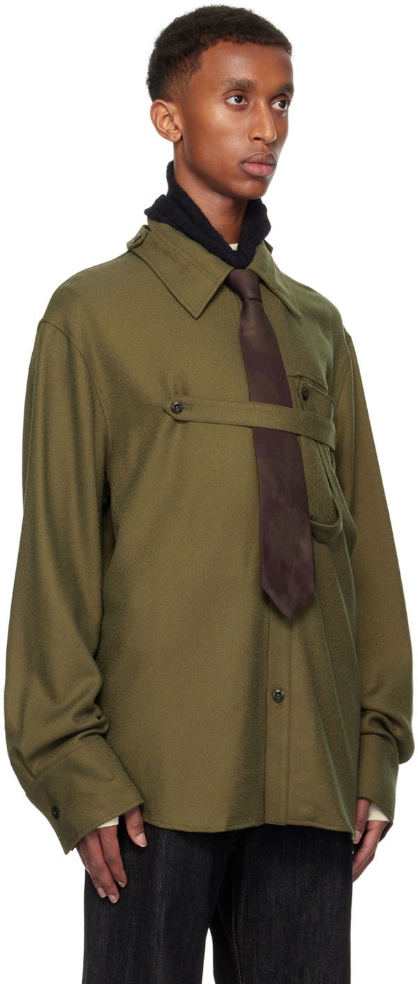NULLUS Khaki X Pocket Strap Shirt NULLUS