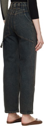 Eckhaus Latta Blue Double Knee Baggy Jeans