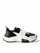 Valentino Garavani - True Act Leather-Trimmed Mesh and Rubber Sneakers - Black