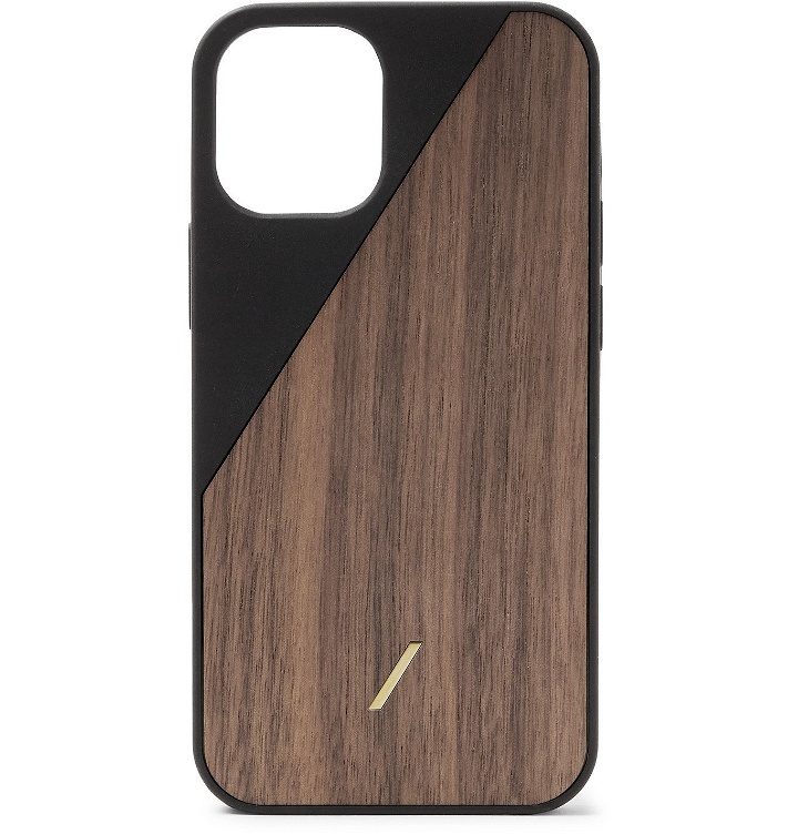 Photo: NATIVE UNION - Clic Wooden TPU-Trimmed Walnut iPhone 12 Mini Case - Black