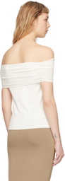 Quira SSENSE Exclusive Off-White Foldover Neck Blouse