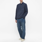 Universal Works Men's Loose Pocket Crew Knit in Navy