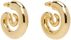 Panconesi Gold Small Serpent Hoop Earrings