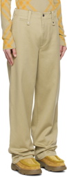 Burberry Khaki Four-Pocket Trousers