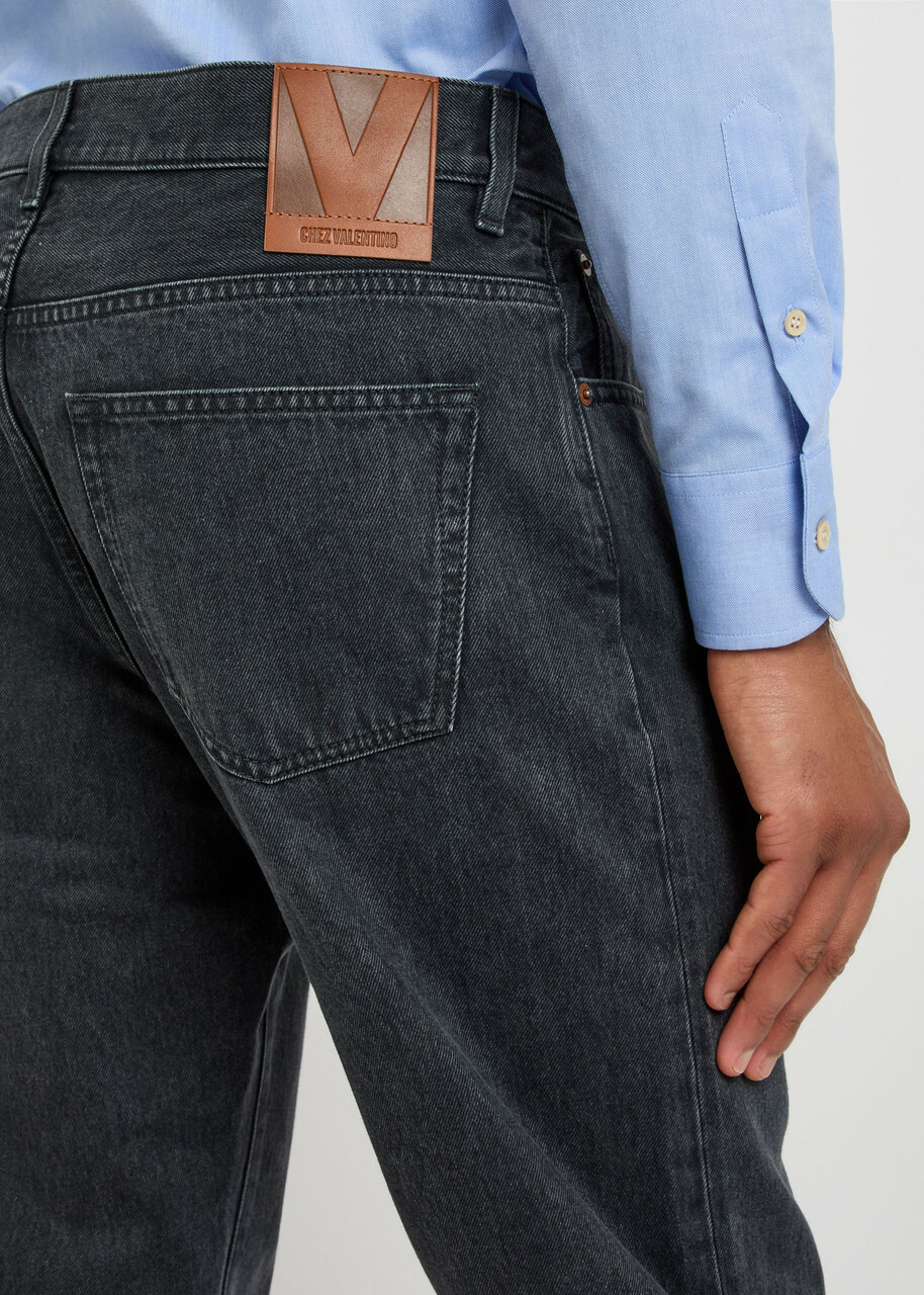 Valentino Garavani Straight-leg Jeans Black