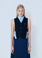 Miu Miu V-Neck Logo Vest