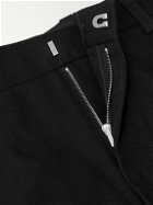 Jil Sander - Wide-Leg Pleated Cotton-Canvas Shorts - Black