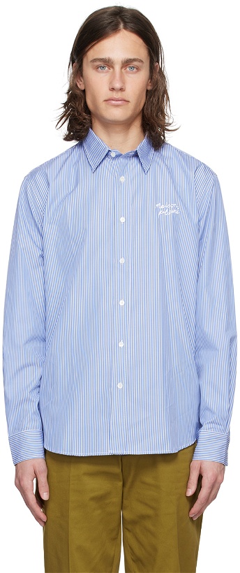 Photo: Maison Kitsuné Blue Striped Shirt
