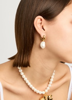 Timeless Pearly Pearl and Shell 24kt Gold-plated Hoop Earrings - One Size