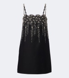 Valentino Crepe Couture crystal-embellished minidress