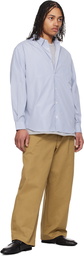 Comme des Garçons Homme Blue & White Cotton Stripes Shirt