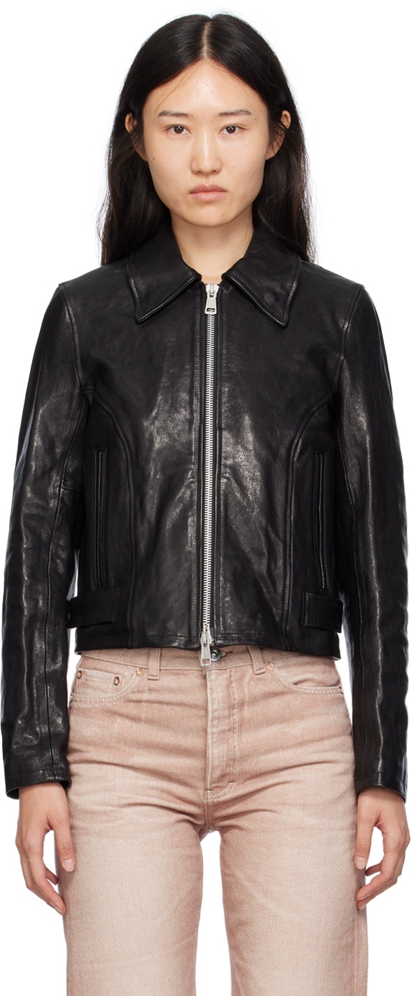 Our Legacy Black Throttle Leather Jacket Our Legacy