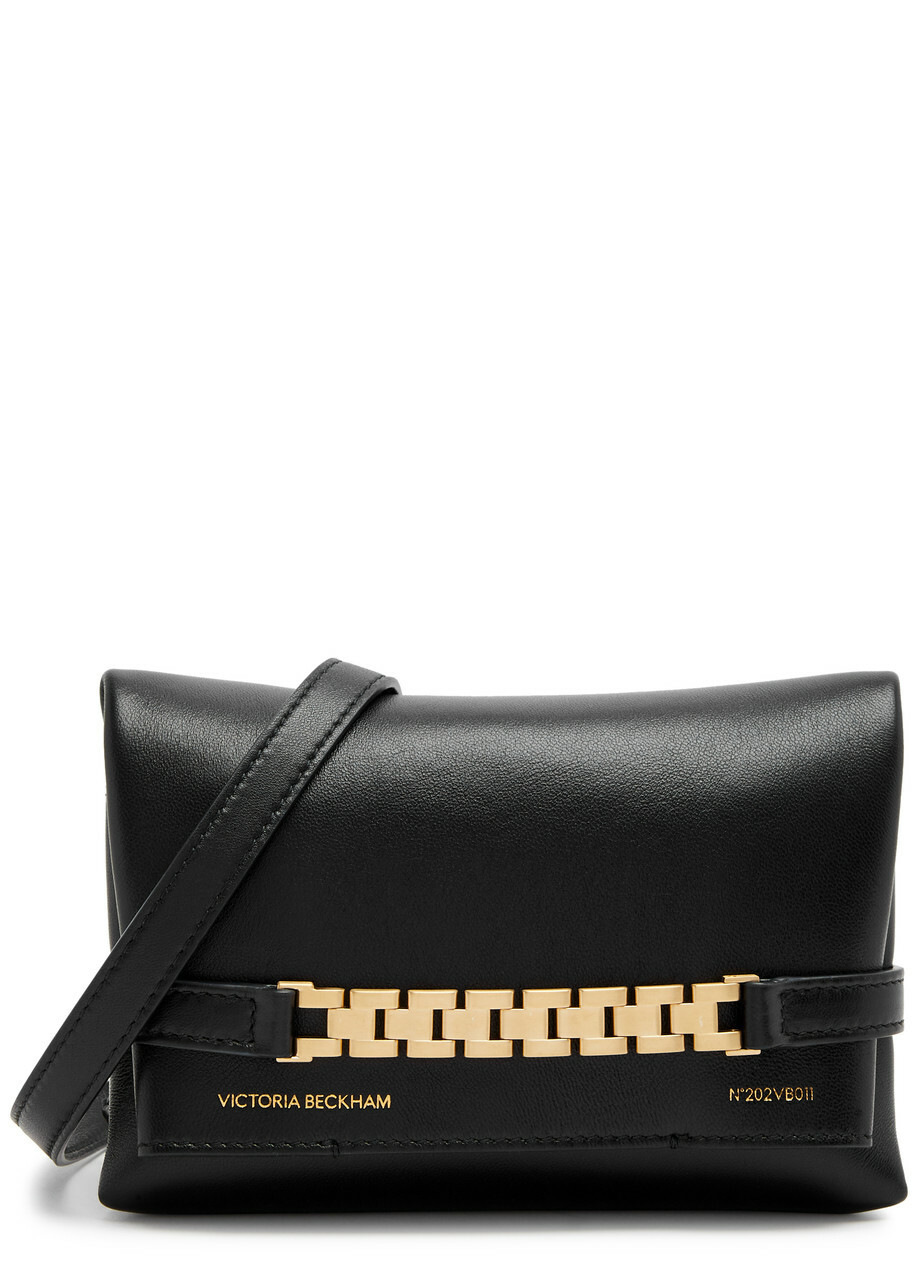 Victoria Beckham Chain Mini Leather Pouch - Black - One Size