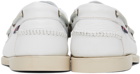 Sebago White Portland Martellato Boat Shoes