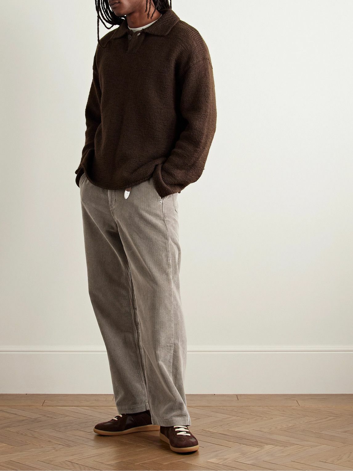 mfpen - Straight-Leg Cotton-Corduroy Trousers - Neutrals