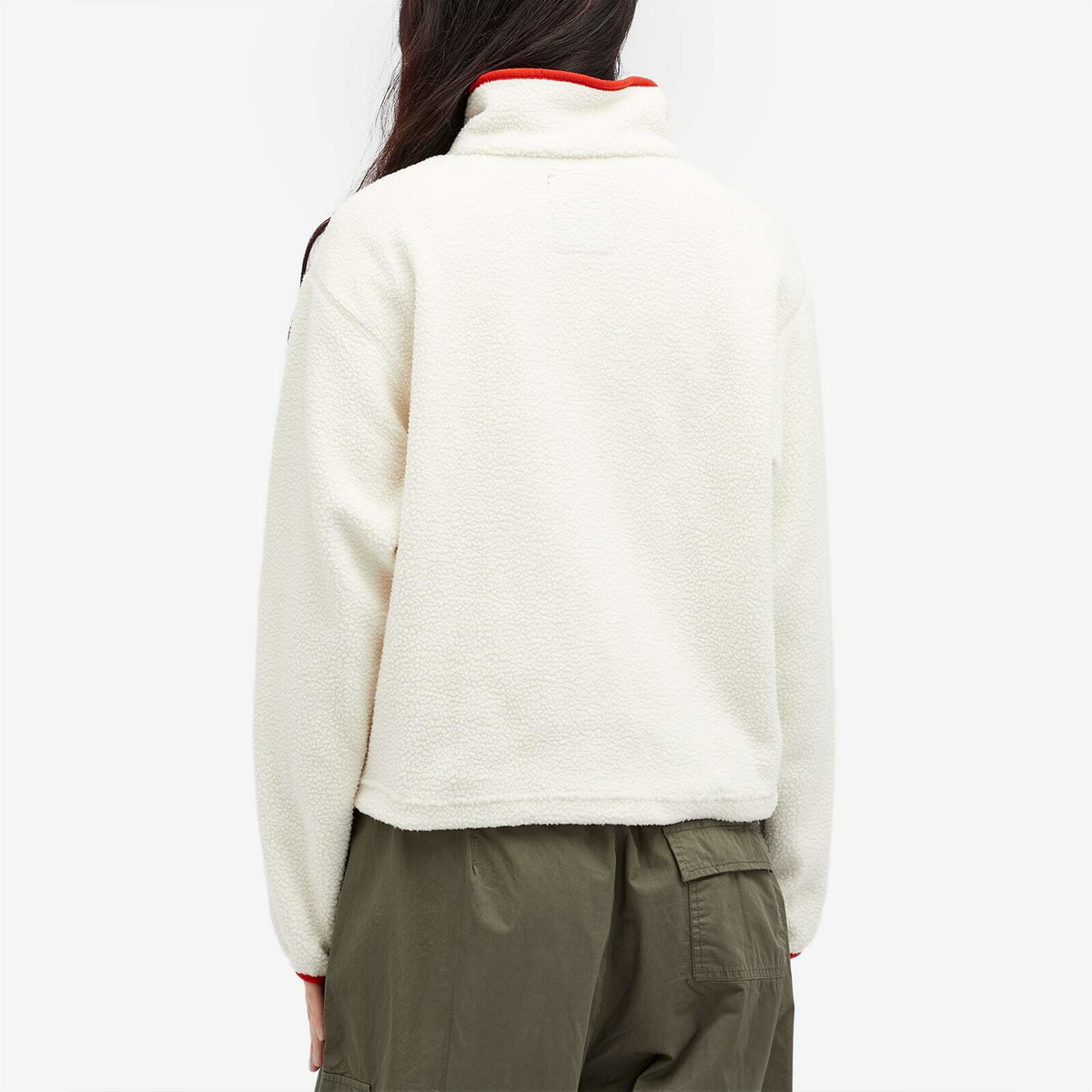 user_2ce2a8bb Columbia Women's Helvetia Cropped Half Snap Fleece in Chalk Columbia