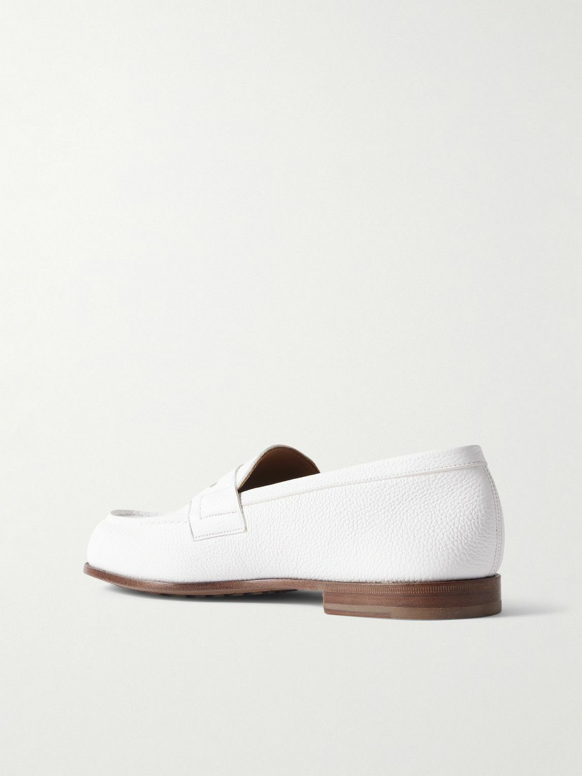 J.M. Weston - Le Moc Full-Grain Leather Penny Loafers - White
