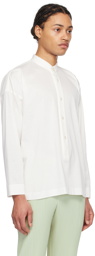 HOMME PLISSÉ ISSEY MIYAKE White Band Collar Shirt