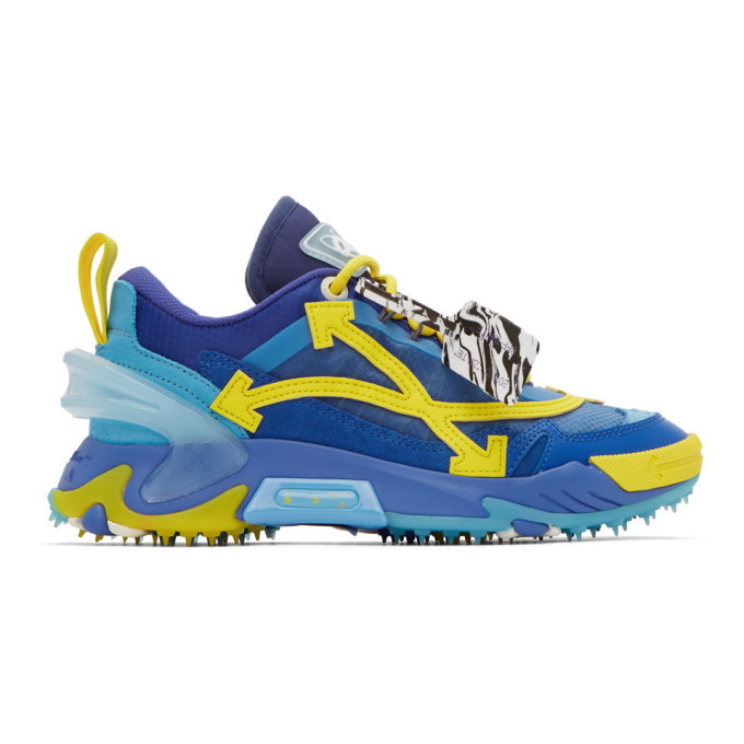 Photo: Off-White Blue and Yellow ODSY-2000 Sneakers