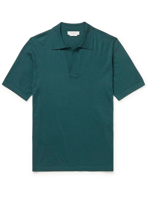 Photo: Gabriela Hearst - Stendhal Cashmere Polo Shirt - Green