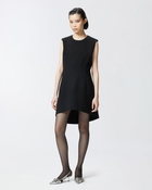 Pinko Mini Dress With Open Back And Rhinestones Limo Black