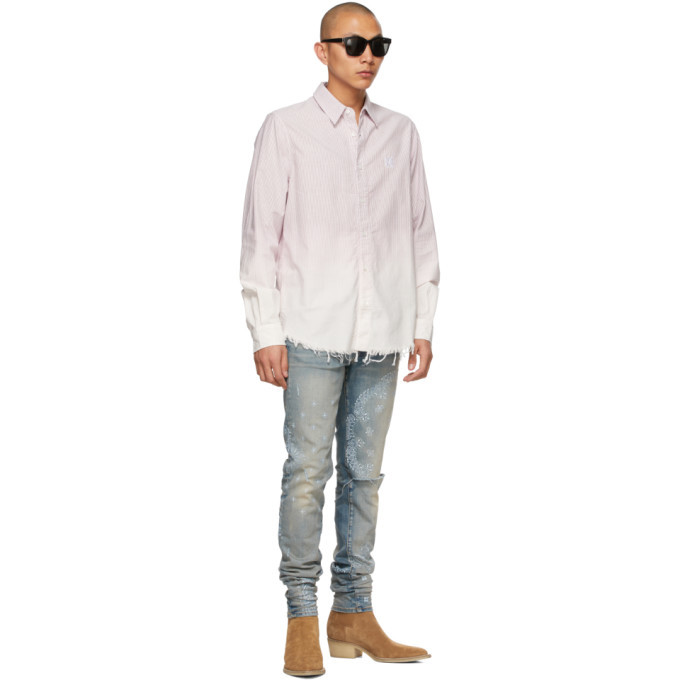 AMIRI Red Bleach Oxford Shirt Amiri