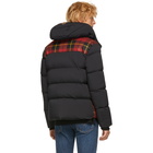 Mackage Red and Black Down Plaid Rylan Jacket