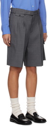 Dunst Gray Belted Shorts