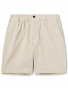 Mr P. - Straight-Leg Garment-Dyed Organic Cotton-Blend Twill Shorts - Neutrals