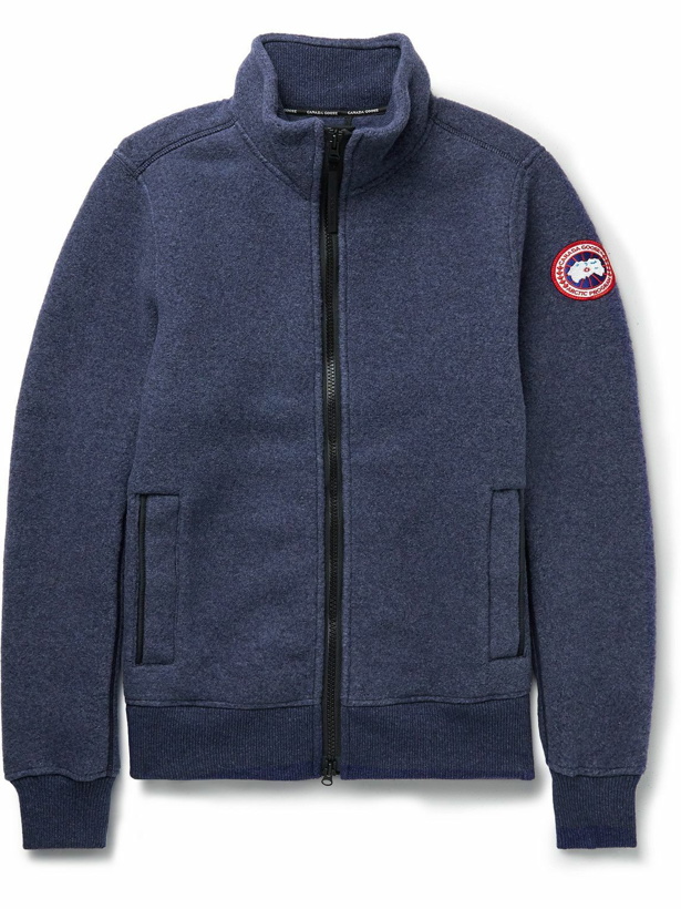 Photo: Canada Goose - Lawson Logo-Appliquéd Kind Fleece Jacket - Blue