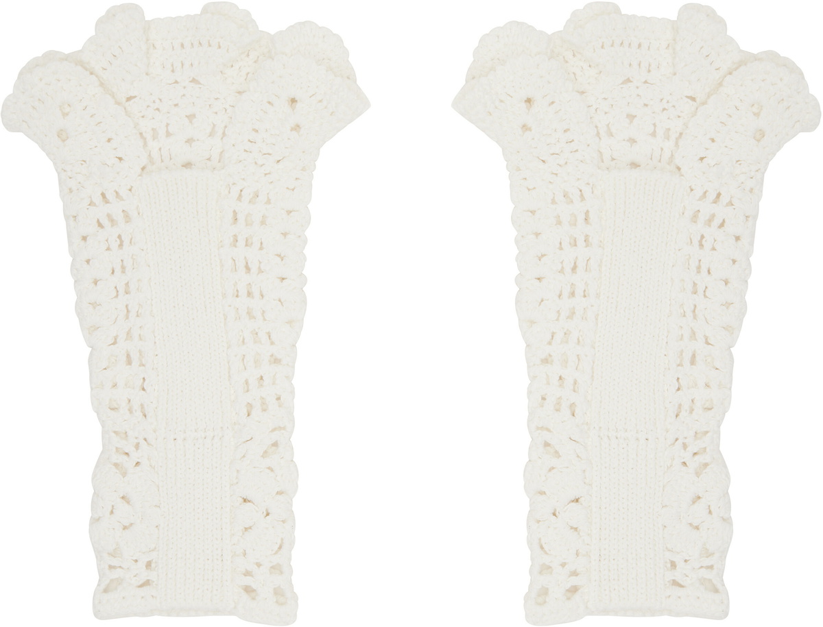 Toga Pulla White Lace Arm Warmers