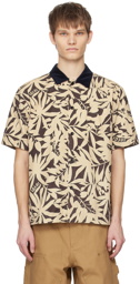 sacai Brown & Beige Leaf Shirt