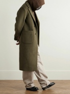 Our Legacy - Robe Melton Wool-Blend Overcoat - Green