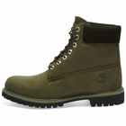 Timberland Men's 6" Premium Boot in Dark Green Nubuck
