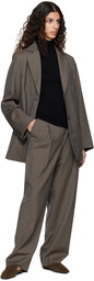 Totême Brown Straight-Leg Trousers