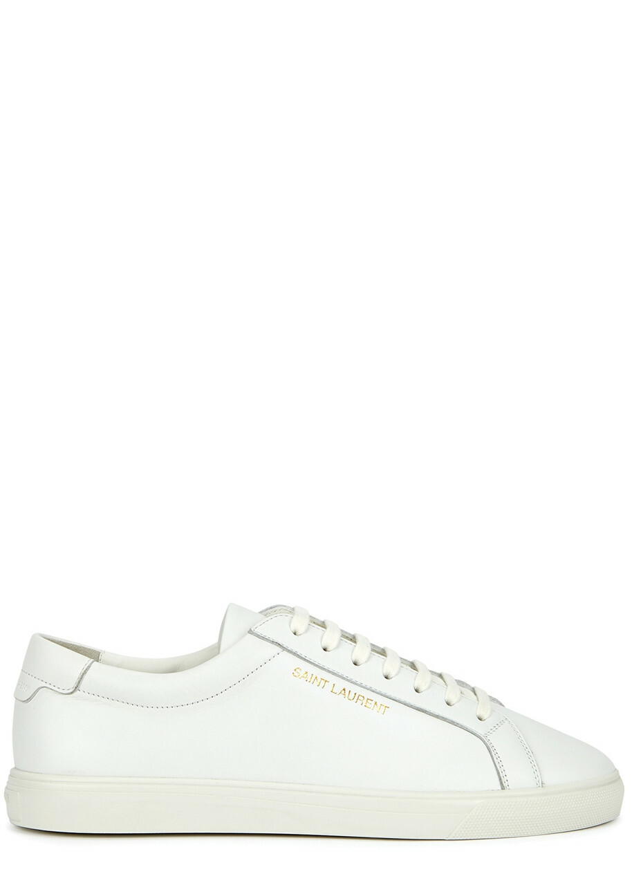Saint Laurent Andy Leather Sneakers White