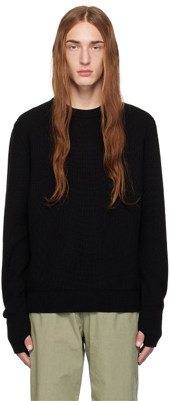 Photo: NORSE PROJECTS Black Crewneck Sweater
